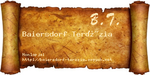 Baiersdorf Terézia névjegykártya